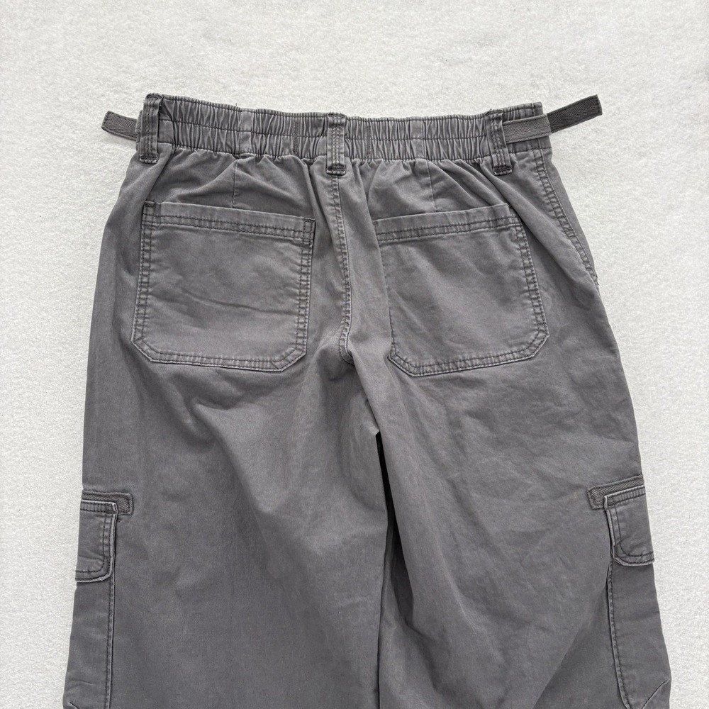 Hollister Low-Rise Baggy Cargo Pants Womens 2 Gray Adjustable Waist Skater Y2K - Picture 11 of 13